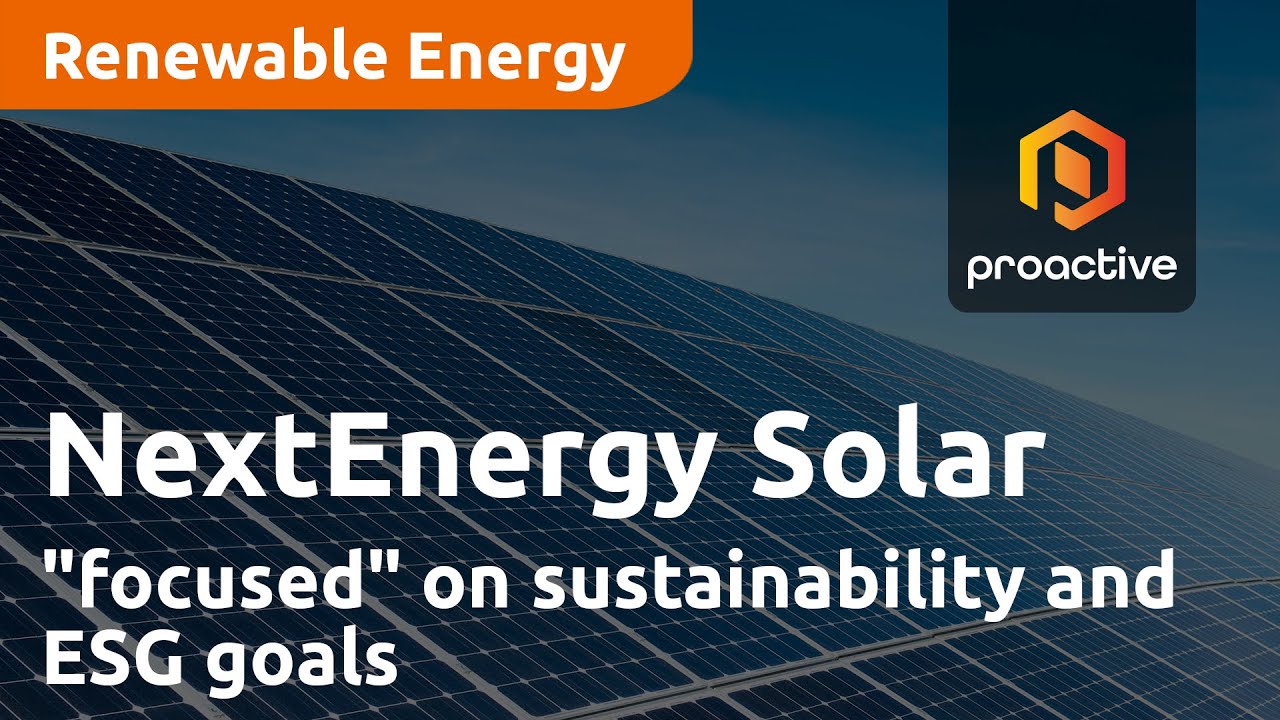 NextEnergy Solar Fund "will continue to stay focused" on sustainability and ESG goals