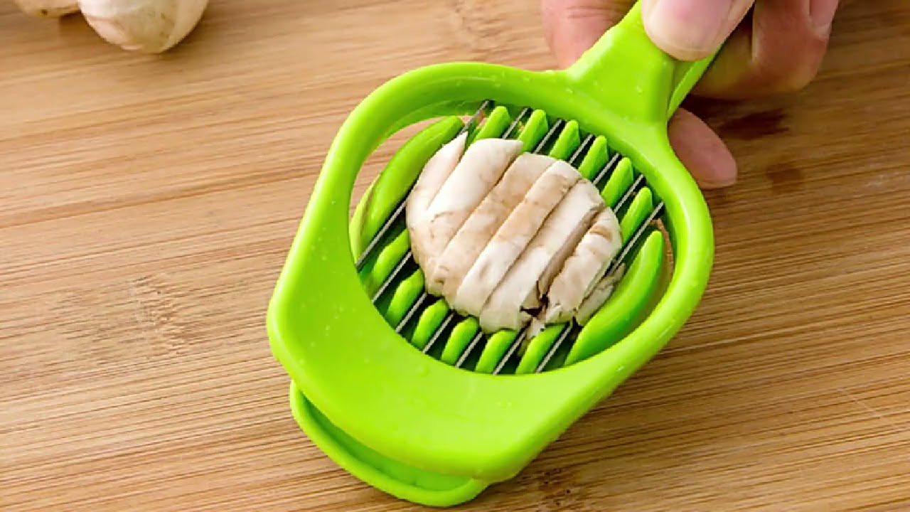 HOOZADA Kitchen Tools Egg Tomato Cutter Mold Stainless Steel Handheld Mushroom Kiwi Divider