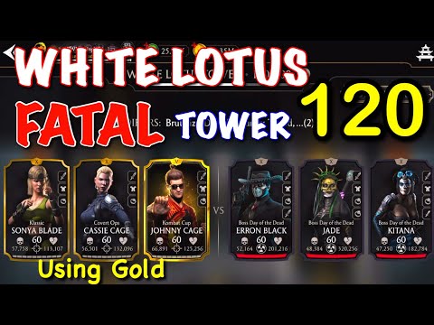 White Lotus Fatal Tower Battle 120 with Gold  (Gameplay + Rewards)