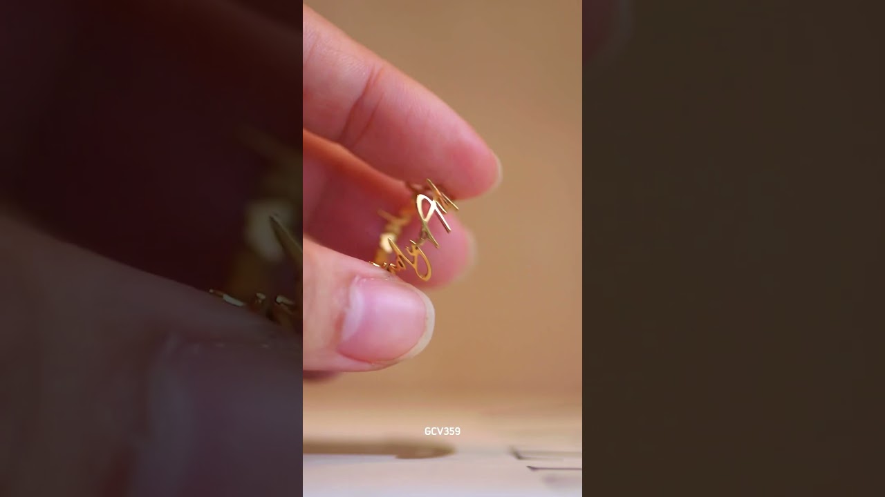 Custom name ring ✨ #craftmanship #ring #jewelry #khacten #gold #namering #makingring