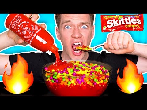 WEIRD Food Combinations People LOVE!!! *HOT SAUCE & SKITTLES* Eating Funky & Gross DIY Foods Candy Video