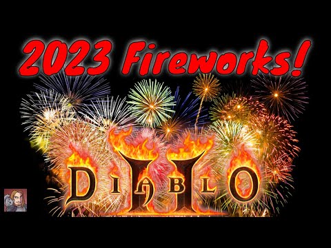 D2R Fireworks! Happy New Year 2023 (Procazon + Barb Merc + Iron Golem)