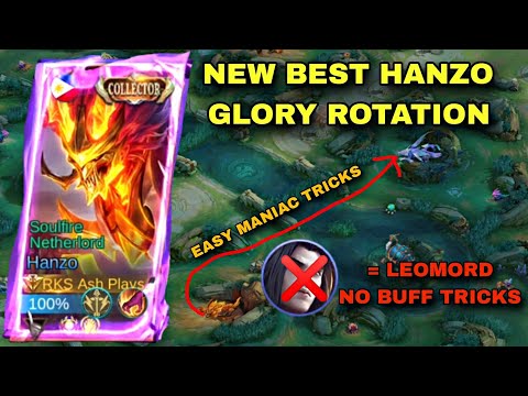 NEW HANZO SECRET MYTHICAL GLORY ROTATION!!🔥(Easy Maniac Tricks!!) WTF LEOMORD NO BUFF!!🤫