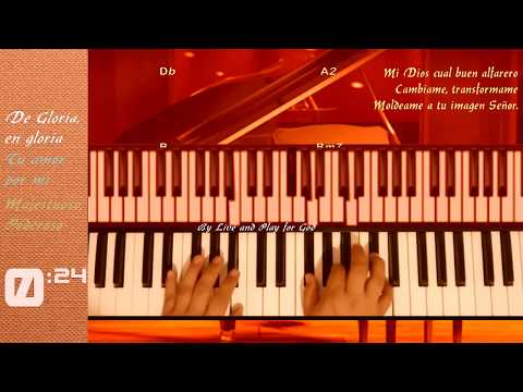 De Gloria en Gloria, Tu Amor por mi, Majestuoso Poderoso MW -Tutorial Piano
