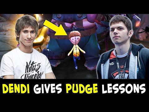 Dendi gives Pudge lessons to NEW NaVi support — Lil in Dendi's set