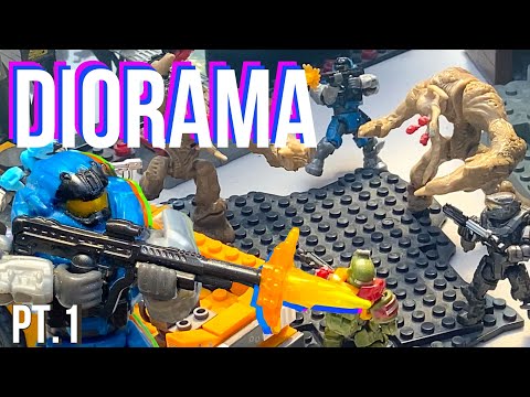 Noble Team VS Flood Tanks! Halo Reach Diorama Tutorial. Halo Mega Bloks Construx. Pt.1