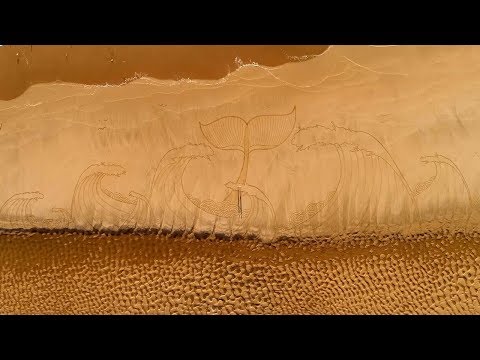 Amazing Sand Art On Beach