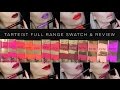 Tarte Tarteist Matte Lip Paints Full Collection Swatch Review