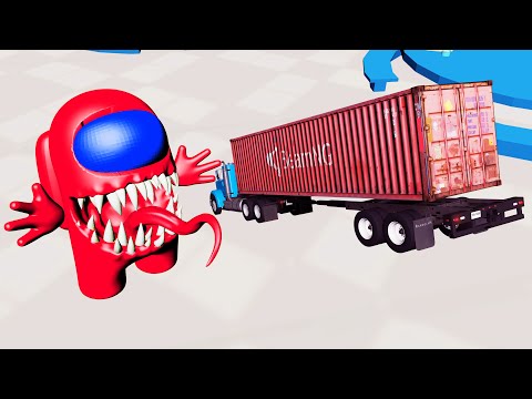 Among Us | Crazy Vehicle Jumping And Crashing Over Giant Imposter – BeamNG.Drive