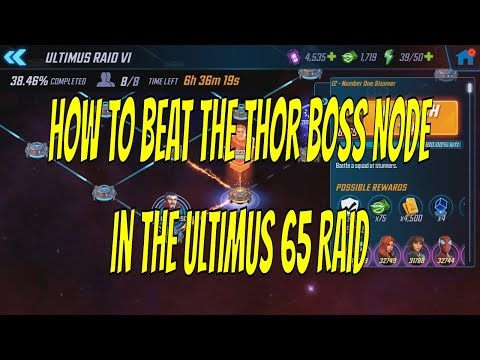 How To Beat The Thor Boss Node In The Ultimus 65 Raid - Marvel Strike Force