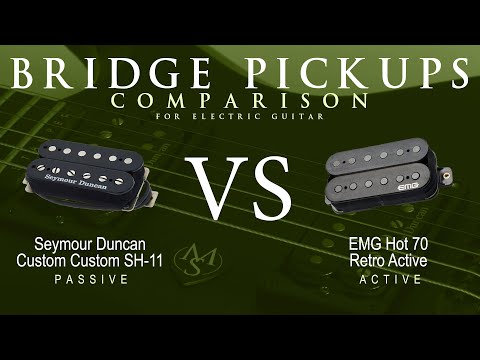 Seymour Duncan CUSTOM CUSTOM SH-11 vs EMG HOT 70 RETRO ACTIVE - Bridge Pickup Guitar Tone Comparison