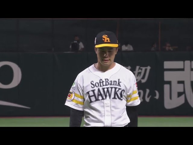 【5回表】今季初登板で5回無失点!! ホークス・松本晴 本日2回目の3者凡退に抑える!!   2024年8月18日 福岡ソフトバンクホークス 対 千葉ロッテマリーンズ