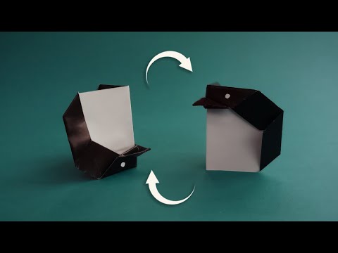 Оригами пингвинчик: кувыркающаяся игрушка пингвин из бумаги без клея • Origami Penguin Toy