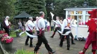 preview picture of video 'Cardiff Morris dance Upton Hanky at the Cross Oak Inn, Penmaen. 31st July 2012.'