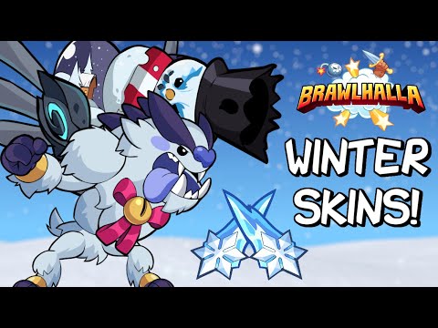 ⛄ ALL Brawlhalla Winter Skins ❄️ (so far) • 1v1 Gameplay Showcase