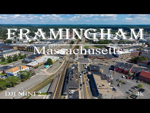 Framingham MA in 4k Drone Aerial Footage