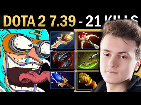 Gyrocopter Gameplay Miracle with 21 Kills and Swift - Dota 2 7.39