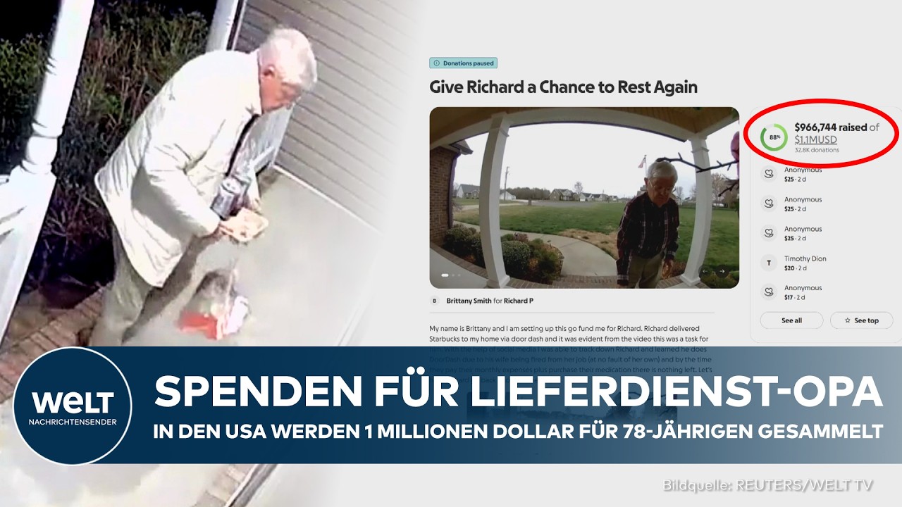USA: Spenden retten 78-jährigen Lieferfahrer – eine Million Dollar in nur sieben Tagen gesammelt