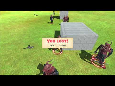 8 Berserker Gorilla in night vs all units - Animal Revolt Battle Simulator