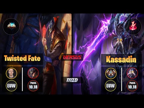MagiFelix TWISTED FATE (Mid) [Unsealed Spellbook] VS KASSADIN - Challenger EUW Patch 10.18