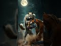 Meet the wolf and tiger #tiger #ai #animals #cutiepets #wolf #wolfcut #wolflover #tigers #wolfoo