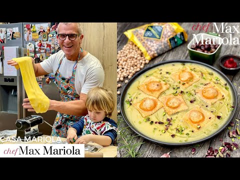 RAVIOLI FATTI IN CASA RIPIENI DI PESCE con CREMA DI CECI | Ricetta di Chef Max Mariola