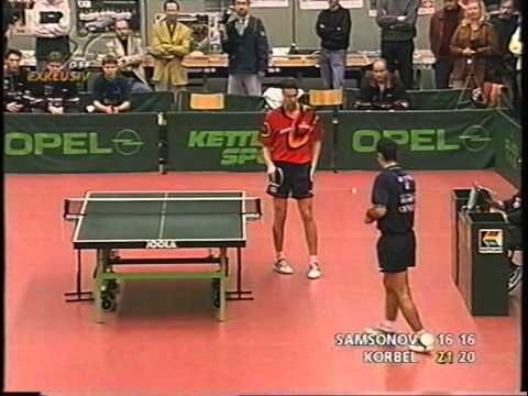 Tischtennis Bundesliga: Petr Korbel vs Vladimir Samsonov 1998