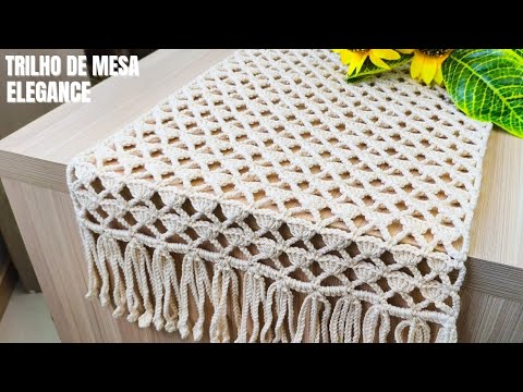 Beautiful and very easy to make elegance crochet table runner
