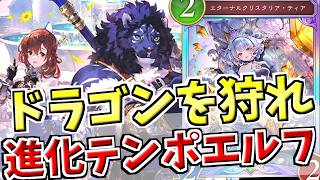 ドラゴンを狩る側に回りナーフを回避。処理を毎ターン要求しバーンでのリーサルも狙えるテンポ進化エルフが強い【シャドバWB実況/ワールズビヨンド】
