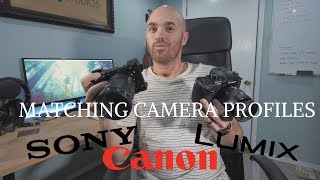 How to match camera profiles when shooting with a GH5 and a Sony a6500 or Canon camera