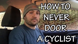 Life Hack: Open the car door with your OPPOSITE hand to prevent DOORING a cyclist! (Dutch Reach)