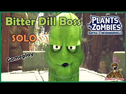 PvZ 3: Battle for Neighborville Garden Ops Bitter Dill Boss Solo Gameplay