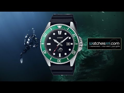 Reloj Hombre Buceo Casio MDV-106B-1A3 HULK MARLIN DURO correa goma dial color verde