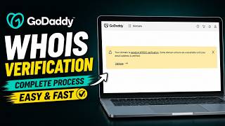 GoDaddy WHOIS Verification Fixed | domain verification godaddy new vid