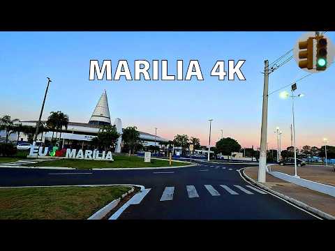 #25 MARILIA 4K v2 RODOVIARIA e CENTRO da CIDADE GOLDEN HOUR PASSEIO no ENTARDECER Marilia SP BRASIL