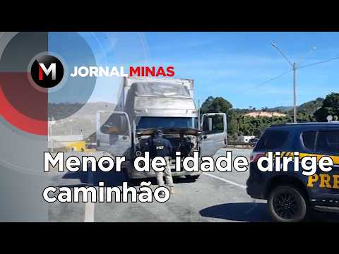 Menor de idade dirige caminhão - Jornal Minas 2º edição