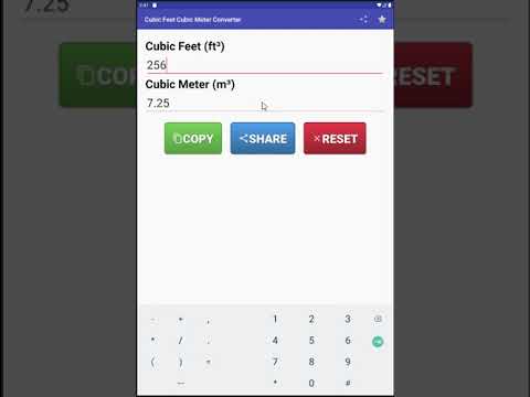 Cubic Feet Cubic Meter Video