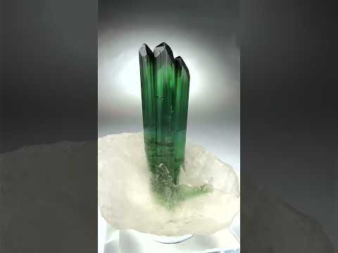 Tourmaline var. Elbaite on Quartz - Brazil | Fine Art Minerals | Fine | Mineral | Specimen |