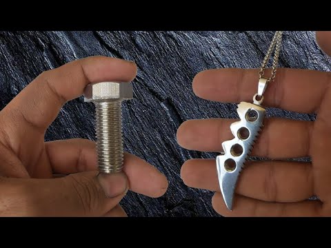 I turn the stainless steel bolt into a beautiful little pendant