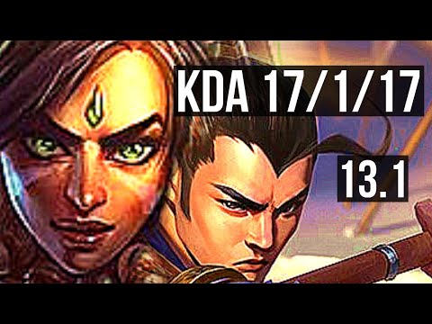 NIDALEE vs XIN ZHAO (JNG) | 17/1/17, Legendary, 600+ games, Rank 10 Nida | KR Master | 13.1