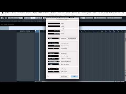 20.10 Cubase - Projekteinstellungen