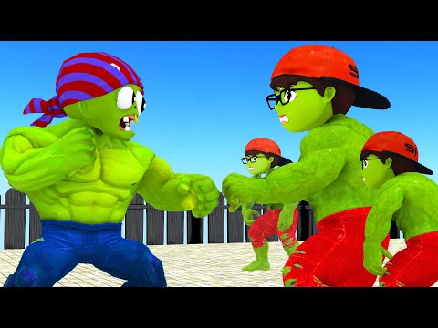 Poor Nick Transforms Into Nick Hulk Defeat Giant Zombie To Rescue Tani - Scary Teacher 3D
