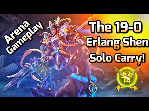 Smite : The 19-0 Erlang Shen Solo Carry | Erlang Shen Damage Build | Arena Gameplay
