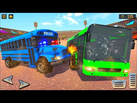 US Police Bus Derby Destruction : Bus Crash Stunts game 🚍🚌👮‍♀️ | YouTube Gaming