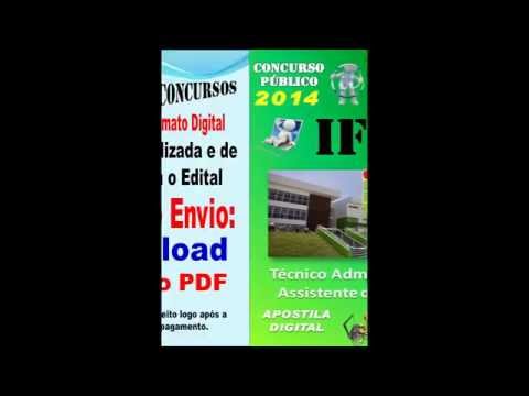 Apostila Concurso IFSC Tecnico Administrativo Nivel C Assistente de Alunos 2014