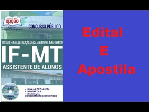 Edital Apostila Concurso IFMT Cargo assistente de alunos