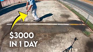 My First Parking Lot Striping Job! $3000 in 1 day