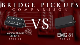 Video thumbnail for Seymour Duncan JB SH-4 vs EMG 81 - Bridge Pickup Guitar Tone Comparison Demo by Mike Stamper