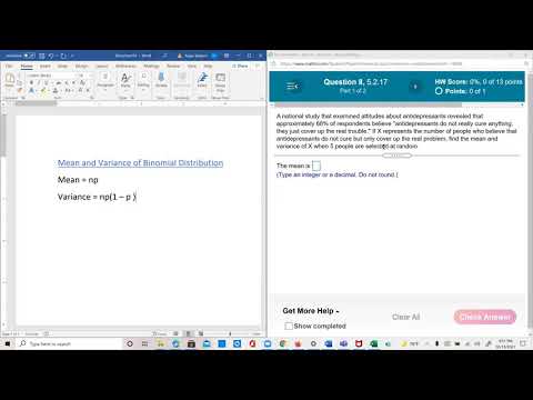 Probability and Statistics Lesson 56: Mean and Variance of Binomial Distribution