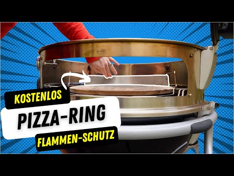 Nie mehr verbrannte Pizza im Grill - DIY Pizzaring Bande Blech für Rösle F60 / F50 Gourmet Ring